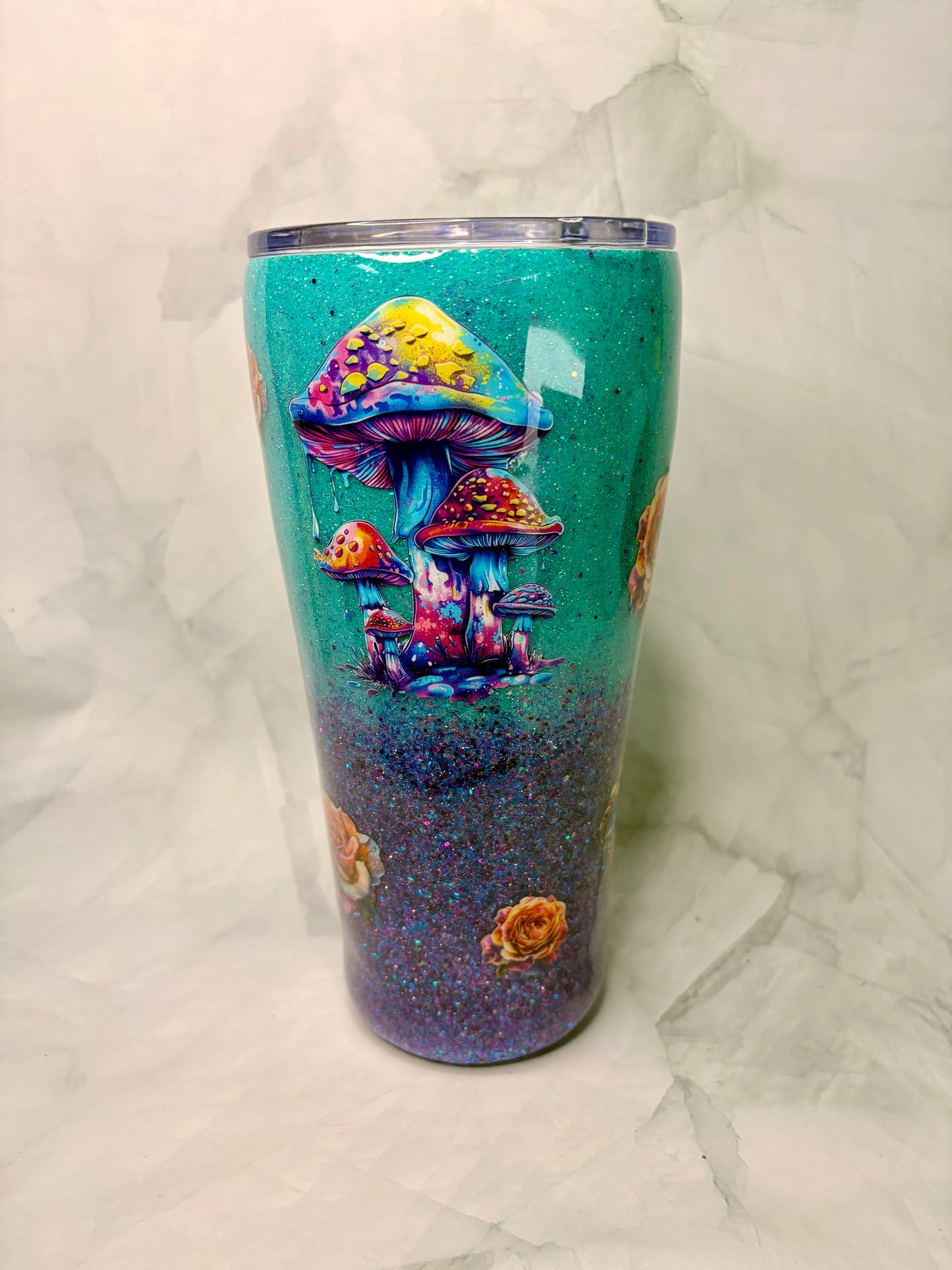 Mushroom Glitter Tumbler