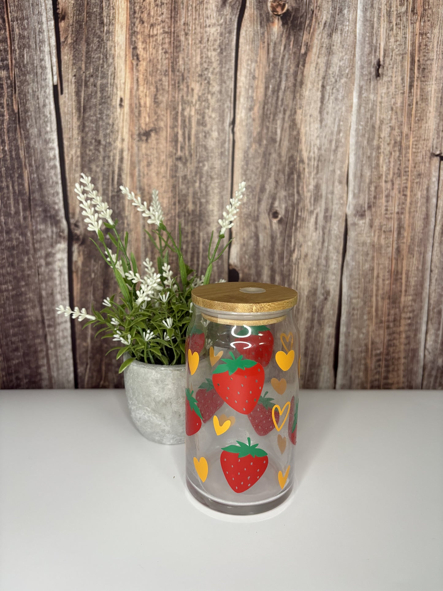 Strawberry Glass Cup