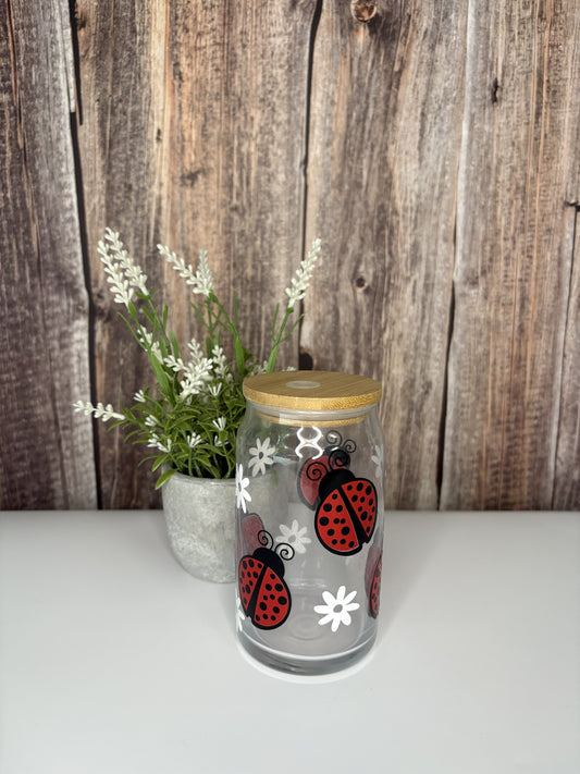 Ladybug Glass Cup