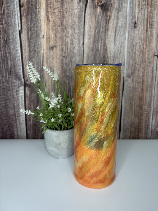 Blood Moon Glitter Swirl Tumbler