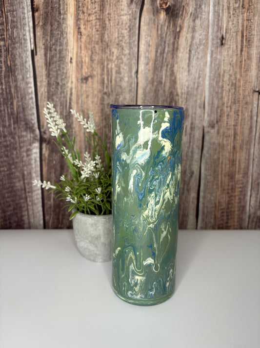 Green Swirl Tumbler