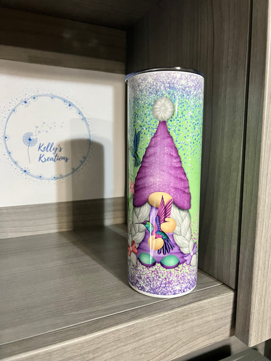 Gnome Hummingbird Tumbler