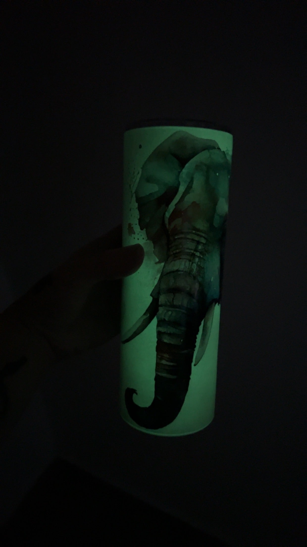 Elephant glow in the dark Tumbler