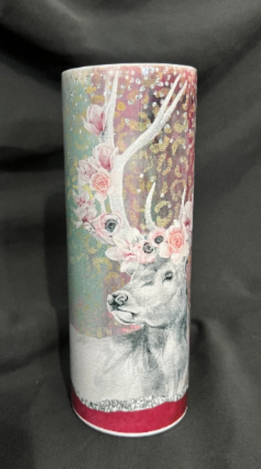 Floral Deer Tumbler