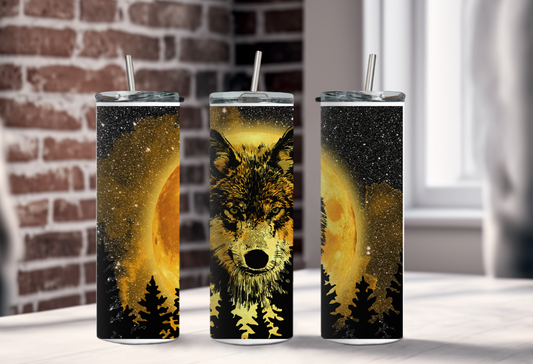 Gold Wolf Tumbler