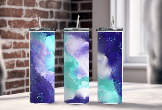 Purple Abstract Tumbler