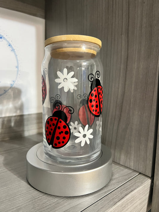 Ladybug Glass Cup